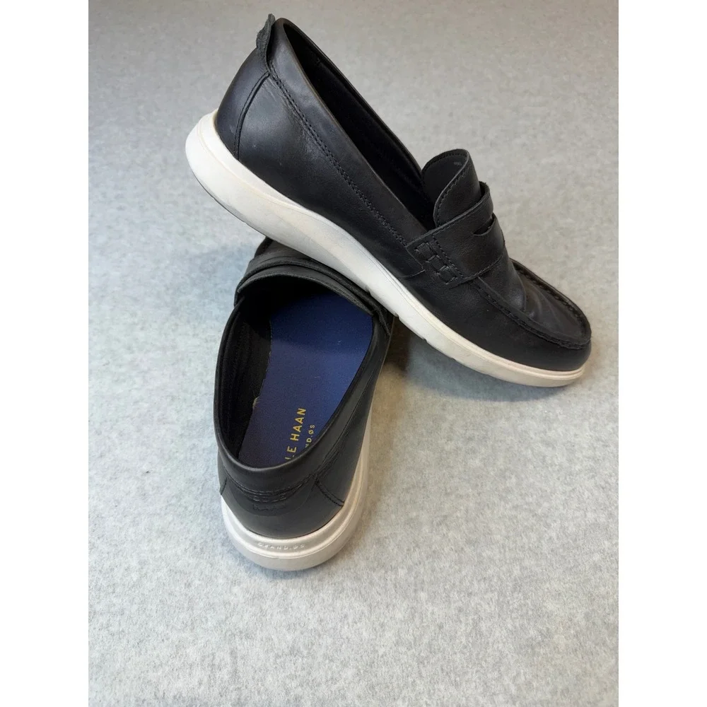 Cole Haan Grand OS Mens Black Leather Penny Loafers C30474 Shoes Size 11